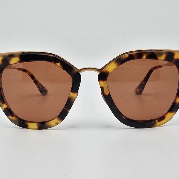 Prada SPR 53S 7S0-6N0 Catwalk Medium Havana Frame Brown Lens Sunglasses Italy - Picture 2 of 14